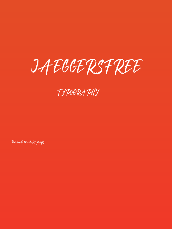 JaeggersFREE Poster