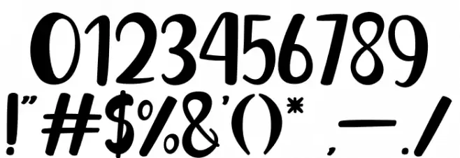 Jafeline Hand Font OTHER CHARS