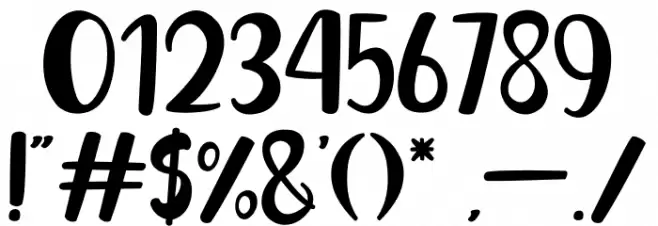 Jafeline Hand Font OTHER CHARS