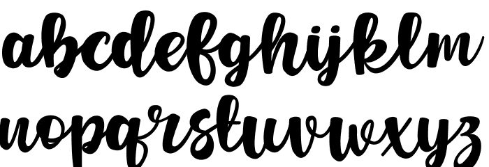 Jafeline Hand Font LOWERCASE