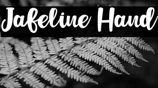 Jafeline Hand Font examples