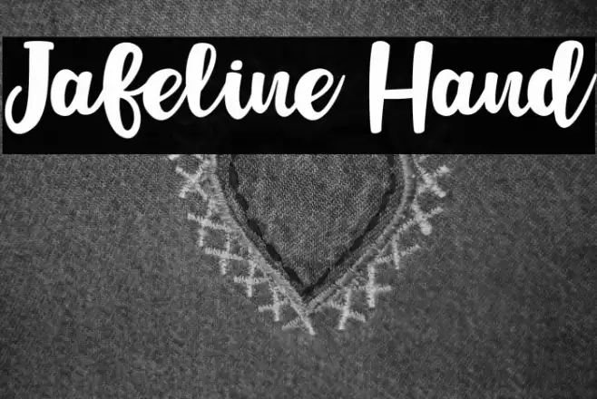Jafeline Hand Font examples