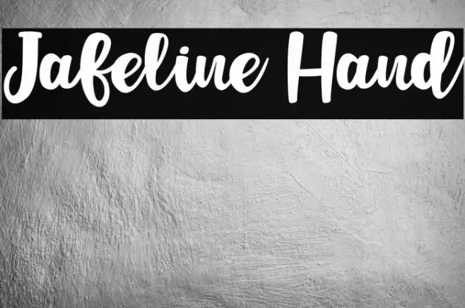 Jafeline Hand Font examples