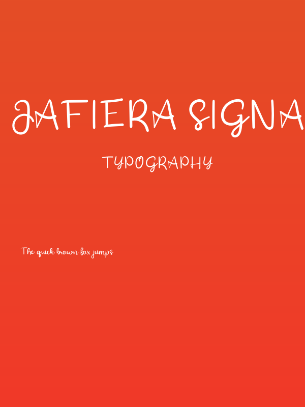 Jafiera Signature Poster