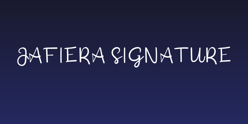 Jafiera Signature Social Header