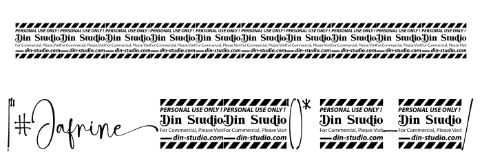 Jafrine Personal Use Font OTHER CHARS