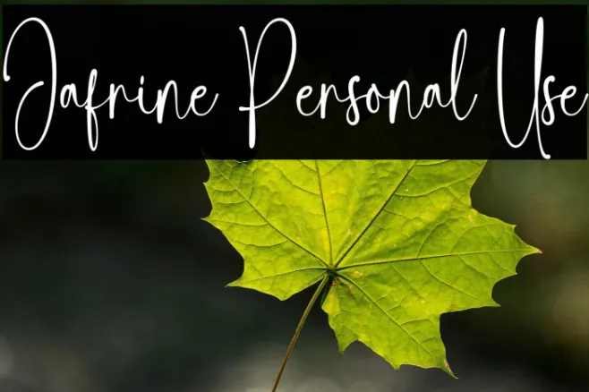 Jafrine Personal Use Example 2