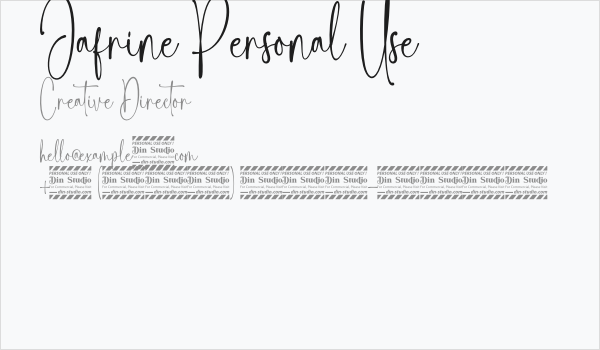 Jafrine Personal Use Business Card