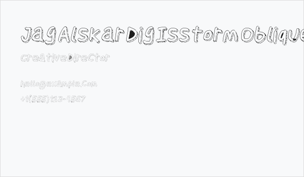 Jag Alskar Dig Isstorm Oblique Business Card