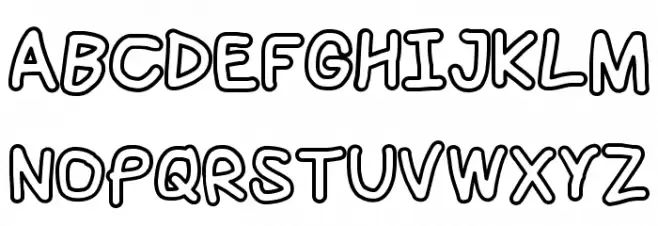 Jag Alskar Dig Konturlinje Schriftart Groß