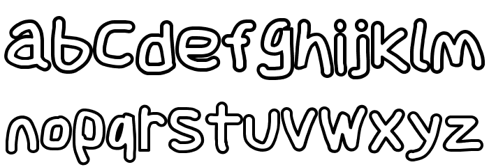 Jag Alskar Dig Konturlinje Font LOWERCASE