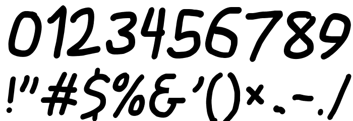 Jag Alskar Dig Latt Oblique Font OTHER CHARS