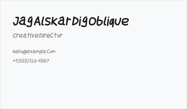 Jag Alskar Dig Oblique Business Card