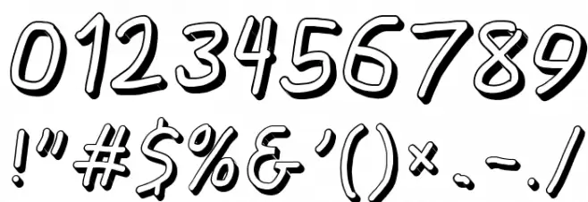 Jag Alskar Dig Skylt Oblique Font OTHER CHARS