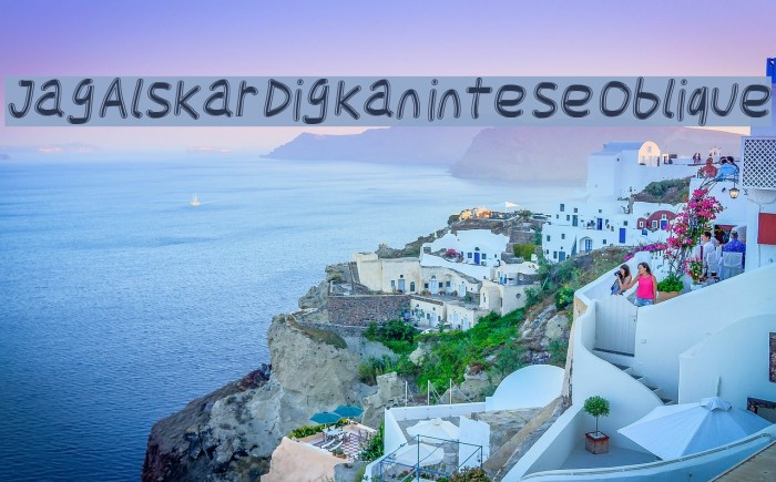 Jag Alskar Dig kan inte se Oblique Font examples