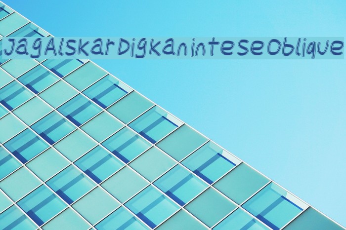 Jag Alskar Dig kan inte se Oblique Font examples