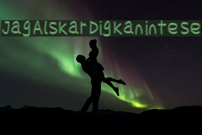 Jag Alskar Dig kan inte se Font examples