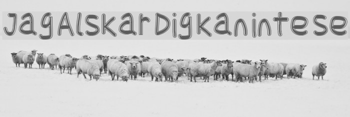 Jag Alskar Dig kan inte se Font examples