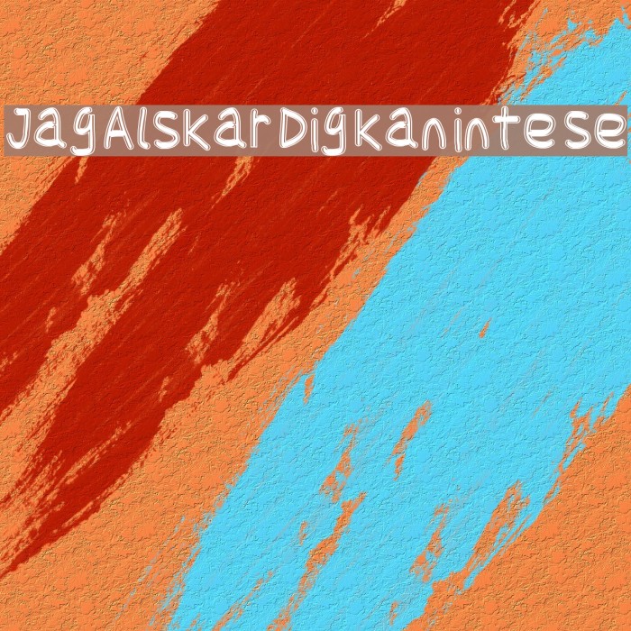 Jag Alskar Dig kan inte se Font examples