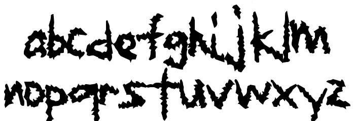 JagedEdge Font LOWERCASE