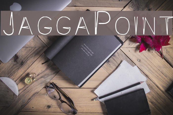 JaggaPoint Font examples
