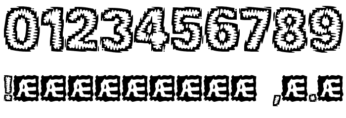 Jagged BRK Font OTHER CHARS
