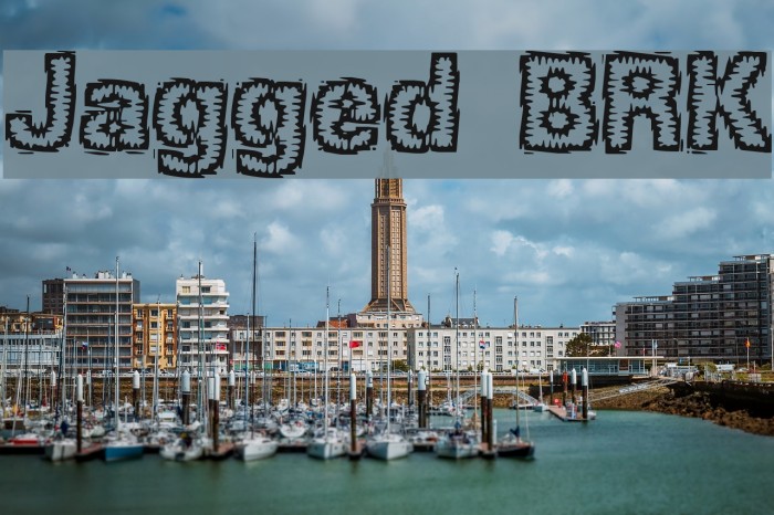 Jagged BRK Font examples