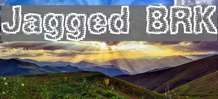 Jagged BRK Font examples
