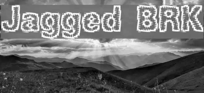 Jagged BRK 字体 examples