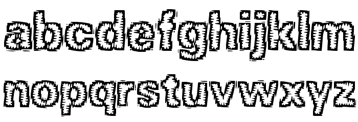 Jagged BRK Font LOWERCASE