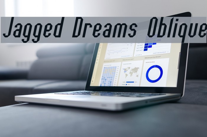Jagged Dreams Oblique Font examples
