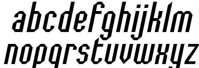Jagged Dreams Oblique Font LOWERCASE