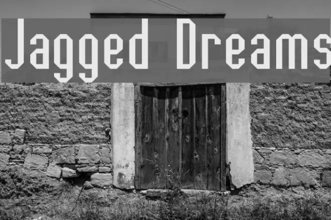 Jagged Dreams Font examples
