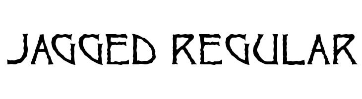 Jagged Regular  Скачать бесплатные шрифты