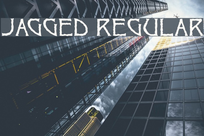 Jagged Regular Font examples