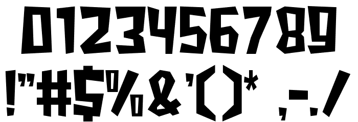 Jagged-World Font OTHER CHARS