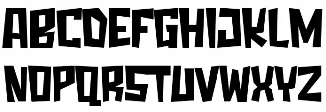 Jagged-World Schriftart Groß