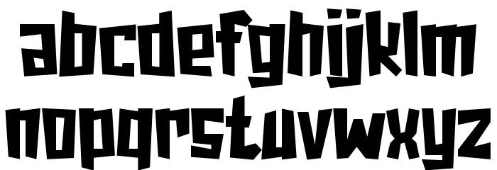 Jagged-World Font LOWERCASE