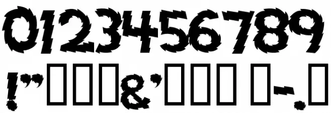 Jagged Font OTHER CHARS