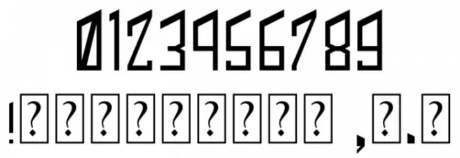 Jagged Font OTHER CHARS