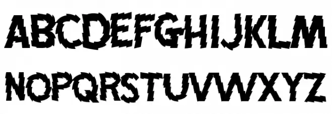 Jagged Шрифта ВЕРХНИЙ