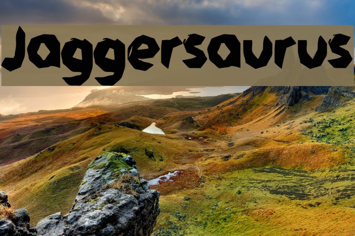 Jaggersaurus Font examples