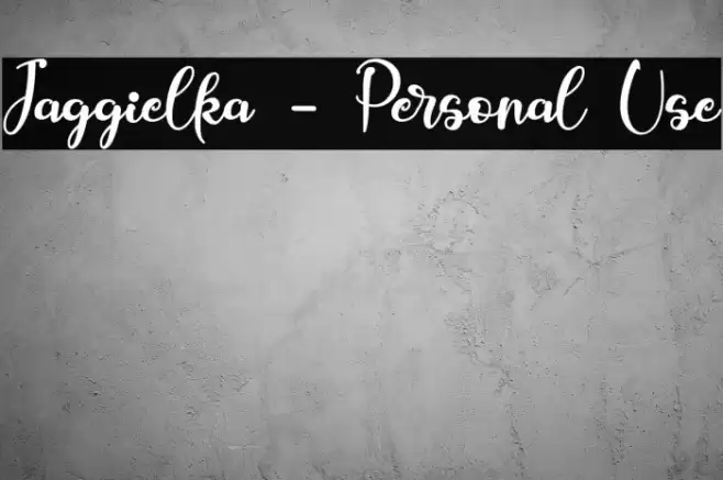 Jaggielka - Personal Use Font examples