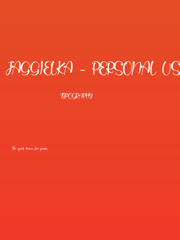 Jaggielka - Personal Use Poster