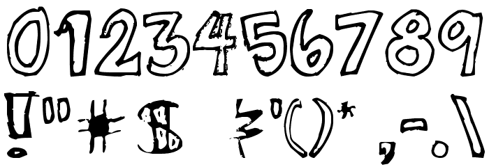 Jaggy Fries Font OTHER CHARS
