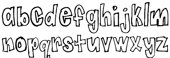 Jaggy Fries Font LOWERCASE