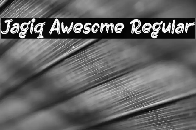 Jagiq Awesome Regular Font examples