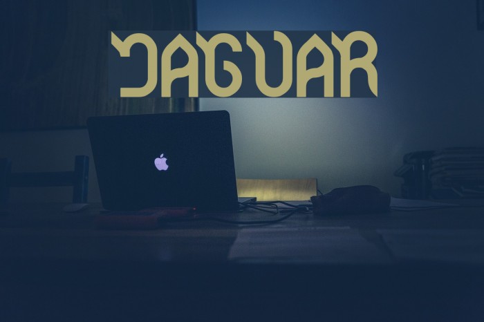 Jaguar Font examples