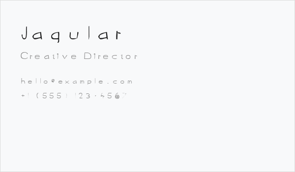 Jagular Business Card