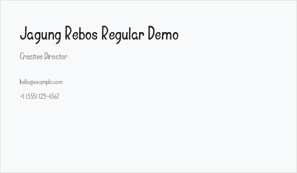 Jagung Rebos Regular Demo Business Card